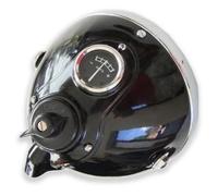 Faro Nero Tipo Lucas 7" Per BSA Triumph Norton AJS Matchless Moto Classica