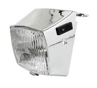 faro ottico con supporto cromato per ciclomotore peugeot 50 103 mvl nuovo