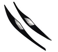 Faro Palpebre Sopracciglio Trim Per BMW E90 E91 Serie 3 318i 320i 320d 325i 330i 330d 2005-2012 Adesivi 3D ABS Gloss Faro Sopracciglia Palpebre 2 Pz Auto Sopracciglia Faro(Gloss Black)