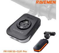 Faro per bici RAVEMEN FR1100 SE per GPS Garmin Wahoo Bryton e fanale posteriore CL01 Pro, set di luci anteriori e posteriori per bicicletta ricaricabili