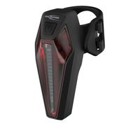 ANSMANN Luce posteriore per bicicletta, luce di frenata quando si attiva il freno, forte angolo di emissione di 220°, protezione IPX5 contro acqua, ricaricabile via USB illuminazione fino a 3,5 ore