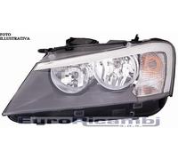 Depo Auto Parts Faro anteriore sinistro BMW X3 F25 10-14 parabola nera H7/H7 motore elettrico