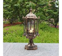 Faro per Colonna da Esterno Lampada da Colonna Impermeabile per Balcone Lampada da Porta in Stile Europeo IP54 Impermeabile E27 Lampada da pilastro per Patio in Lega di Alluminio pressofuso