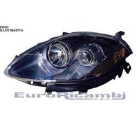 Faro Fanale Anteriore per Fiat Bravo 2007 Parabola Nera Destro