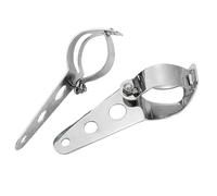 faro per lampadina Staffe Supporto Faretti Supporto universale per faro per moto, supporto per faro a forcella regolabile, supporto per faro a forcella regolabile(SILVER S)