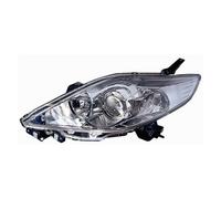 faro per mazda 5 2005 parabola cromata con bordo superiore nero sinistro