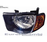Depo Auto Parts Faro anteriore Mitsubishi L 200 2005 dx 8301A692 H4 Pred. reg. el. freccia arancio
