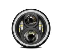 Faro per motocicletta Per Triumph Per Scrambler 1200 Per Speed Per Twin Per Bonneville T100 T120 Faro Anteriore Per Motocicletta Faro LED Da 7 Pollici Per Moto(Black with halo)