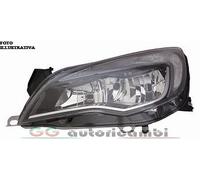 FARO PER OPEL ASTRA J 12-15 H7/H7/H7 PARABOLA NERA BORDO CROMATO SINISTRO