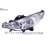 FARO PER PEUGEOT 207 06> H7/H7/H1 CON FENDINEBBIA PARABOLA CROMATA SINISTRO