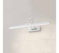 Faro per specchio, lampada per montaggio a parete a striscia lunga, luci di cortesia a LED moderne e minimaliste 4000K per il bagno, lampade di cortesia per bagno pieghevoli ad angolo regolabile