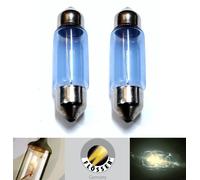 Faro Per Targa Con Due Lampadine Calde Bianche Flosser 6418 DE3425 DE3423