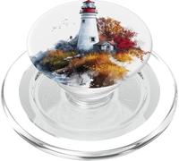 Faro pittoresco nel paesaggio autunnale PopSockets PopGrip per MagSafe