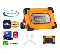 Faro portatile Power bank emergenza led 60W con pannello solare ricaricabile USB