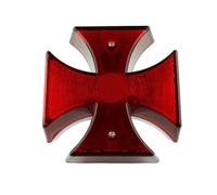 Faro Posteriore Fanale posteriore a LED croce maltese luce targa posteriore per fanale posteriore moto per Kaw&asaki VN Vul-can Classic Custom 900