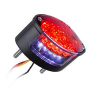 Faro Posteriore LED Micro Cateye Tinta Nera 12V Con Illuminazione Targa ECE