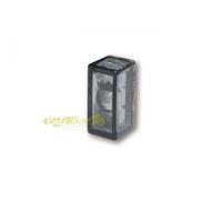 Faro posteriore mini LED CUBE fume verticale da incasso 24mm Omologato