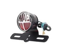 Faro Posteriore Moto Luce posteriore per targa vintage rotonda da 12 V per moto con attacco alogeno personalizzato per moto per chopper per bobber