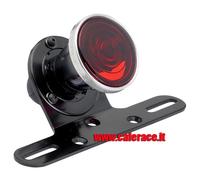 Faro posteriore nero in metallo vintage cafè racer bobber moto custom