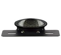 Fanale Luce Posteriore Ovale LED Nero con Supporto per Piastra Universale MOTO