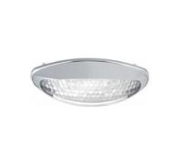 Faro posteriore stop fanale moto led cromato custom cafe racer lente trasprente