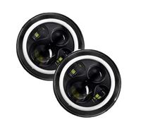 Faro principale Compatibile Con Hummer Per H1 H2 2003 2004 2005 2006 2007 2008 2009 Gruppo Ottico Anteriore Da 7 Pollici Accessori Auto Faro Halo Nero(Size1)