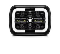 Faro Principale Compatibile Con Jeep Per Wrangler YJ 1987-1995 Per Cherokee Per XJ 1984-2001 Fari Anteriori Quadrati Hi-Lo Beam Halo Accessori Componente