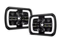 Faro Principale Compatibile Con Jeep Per Wrangler YJ 1987-1995 Per Cherokee Per XJ 1984-2001 Fari Anteriori Quadrati Hi-Lo Beam Halo Accessori Componente