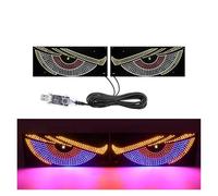 Faro Principale Display LED Flessibile USB Per Parabrezza, Luce Dinamica Big Devil Eyes Auto Camion Luci Di Segnalazione Stroboscopiche Automatiche Fanale Proiettore(Blue)