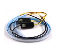 Faro Principale Fari 2 Strisce LED Sequenziali Da 30 Cm, 45 Cm E 60 Cm Indicatori Di Direzione Luci Diurne DRL. Fanale Anteriore(Blue-yellow,30CM)