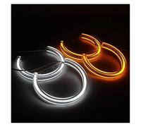 Faro Principale Fari Fari Angel Eyes A LED Cristallo Per BMW E46 Per M3 E38 E39 Allo Xeno Tuning DTM Style Anelli Halo DRL Luci Diurne Retrofit 131mmx4(White yellow,131mm x4)