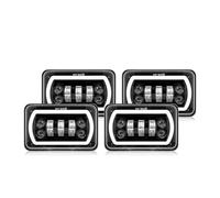 Faro Principale Fari Faro Anteriore A LED Quadrato 4x6 Pollici Con Luce Diurna A LED Luce Guida Per Motori Americani Per Concord Camion Fuoristrada Luce Rettangolare 12 V Fanale Anteriore(4pc LED Head