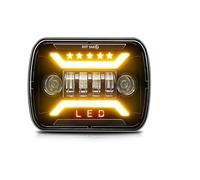 Faro Principale Fari Faro Anteriore A LED Quadrato 7x6'' 5x7 Pollici Halo Per GMC C2500 Per Suburban C1500 Per Suburban 97-00 Per Camion Fuoristrada Motocicletta Fanale Anteriore(B type 1pc)