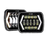 Faro Principale Fari Per Jeep Per Wrangler YJ Per Cherokee XJ Per Comanche MJ 5X7 Faro Anteriore A LED Quadrato 7x6 Pollici Con Indicatore Direzione Anabbaglianti DRL Luce Fanale Anteriore(004)