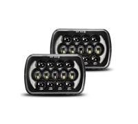Faro Principale Fari Per Nissan Per Pickup Per Hardbody 240SX D21 NX 5X7 7x6 Pollici Fari Anteriori A LED Quadrati Con Indicatori Direzione Abbaglianti/Anabbaglianti DRL Fanale Anteriore(003)