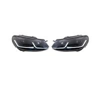 Faro Principale Luci Per Auto Per VW Per Golf 6 Fari Mk6 2009-2012 LED Proiettore Lente Faro DRL Indicatori Di Direzione Abbaglianti Fanale anteriori(Smoke)