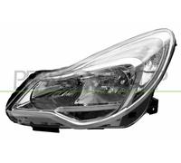 Faro proiettore anteriore sinistro per opel corsa D 2011 in poi parabola cromata