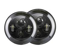 Faro Principale Per Land Per Rover Per Defender 90 1995 1997 Per Fuoristrada 2 Pezzi Fari Anteriori A LED Da 7" Hi/Low H4 Halo Angle Eyes Fari Con Indicatore Sequenziale