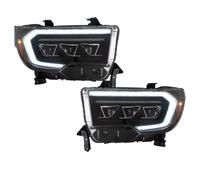Faro Principale Per Toyota Per Tundra 2007-2013 Per Sequoia 2008-2017 Fari Anteriori A LED Seconda Generazione 2 Pezzi Con Abbaglianti E Anabbaglianti DRL Fari Fanali Anteriori(Left Hand Drive)