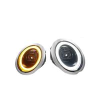 Faro Proiettore 2 Pezzi Di Luci Anteriori A LED DRL Ambra Indicatori Direzione Fari Per Auto Per BMW Per Mini Per Cooper R50 R52 R53 Gruppo 2001-2007 Fari Delle Auto(2PCS Chrome,For Xenon)
