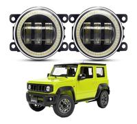 Faro Proiettore 2 X Auto LED Nebbia Lampada Da Per Corsa Diurna DRL H11 Angelo Occhio Fendinebbia Gruppo Luce Per Suzuki Per Jimny JB64 JB74 2018 2019 2020 30W 6000LM Faro Anteriore(Bianco)