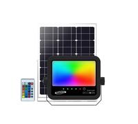 Faro proiettore a LED RGB con pannello solare 30W con telecomando x esterno IP65