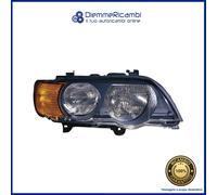 FARO PROIETTORE ANT DESTRO PARABOLA NERA FRECCIA ARANCIO - DX - BMW X5 E53 00>03