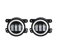 Faro Proiettore Anteriore Per Dodge Per Journey 2009-2013 Per Magnum 2005-2008 Per Charger 2011-2013 4 "pollici LED fendinebbia auto anteriore luce di guida Halo DRL Faro Assemblaggio(White Halo)