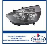 FARO PROIETTORE ANTERIORE SINISTRO RENAULT CLIO 2012 C/MOTORE PARAB NERA H7 H1