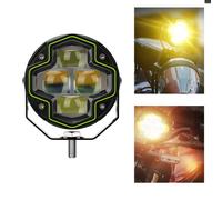 Faro proiettore ausiliario guida fendinebbia led moto 12V a 18V nero