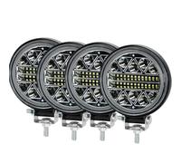 Faro Proiettore Barra Luminosa A LED Da 4 Pollici 102W/luce Da Lavoro Spot Flood Per Camion Barca ATV Per Trattore Per Jeep OffRoad 4x4 Barra Faro A Led 12V 24V Fari Anteriori(4 Piece round 102W)