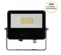 FARO PROIETTORE CON SENSORE DI MOVIMENTO LED 30W 4000K NERO SKY M.WAVE BENEITO [EEK: E]