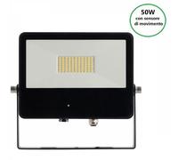 FARO PROIETTORE CON SENSORE DI MOVIMENTO LED 50W 4000K NERO SKY M.WAVE BENEITO [EEK: E]