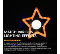 Faro proiettore esterno led moto sette colori a forma di stella faretto anterior